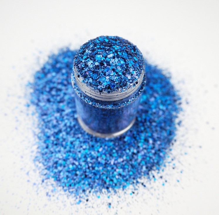 310-Sapphire Holographic Multi Glitz Glitter - Ítem1