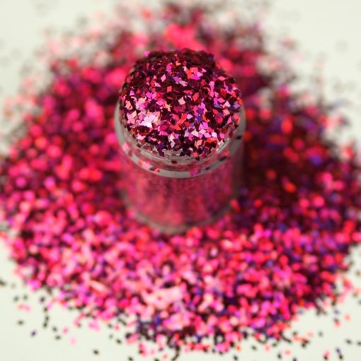 305-Hot Pink Holographic Dazzling Diamonds - Ítem1